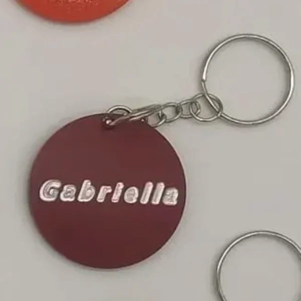 Ciondolo portachiavi tondo in alluminio personalizzabile Insinuo - immagine 37
