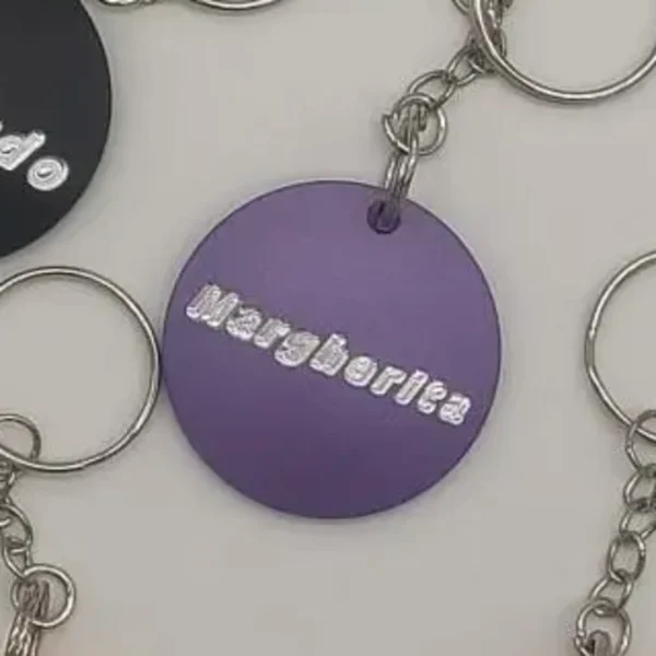 Ciondolo portachiavi tondo in alluminio personalizzabile Insinuo - immagine 35