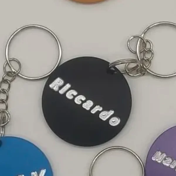 Ciondolo portachiavi tondo in alluminio personalizzabile Insinuo - immagine 34
