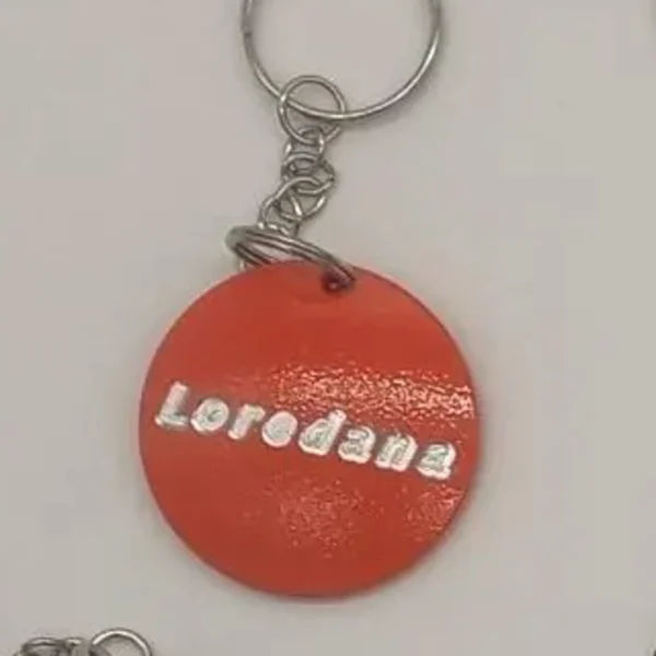 Ciondolo portachiavi tondo in alluminio personalizzabile Insinuo - immagine 33