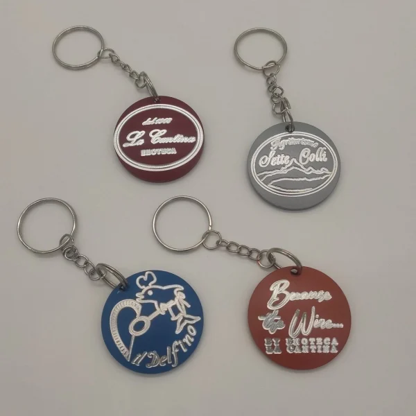 Ciondolo portachiavi tondo in alluminio personalizzabile Insinuo - immagine 32