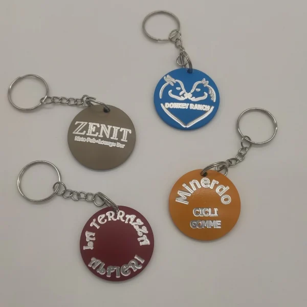 Ciondolo portachiavi tondo in alluminio personalizzabile Insinuo - immagine 31