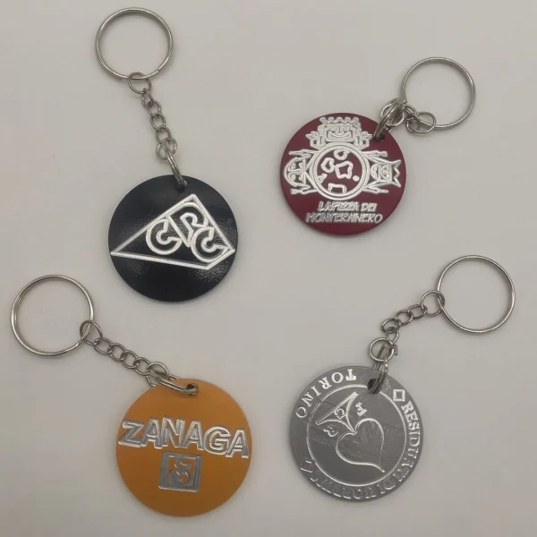 Ciondolo portachiavi tondo in alluminio personalizzabile Insinuo - immagine 30