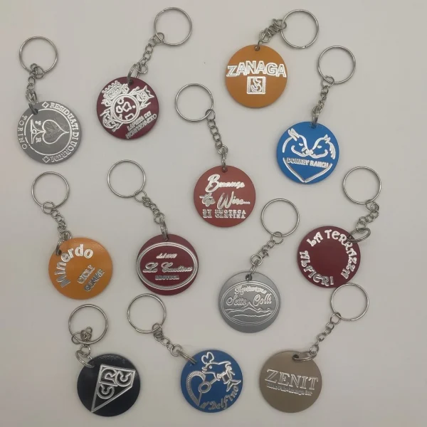 Ciondolo portachiavi tondo in alluminio personalizzabile Insinuo - immagine 29