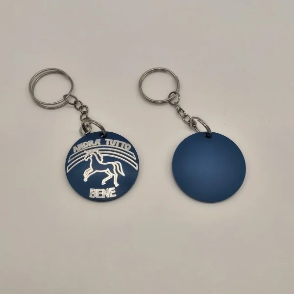 Ciondolo portachiavi tondo in alluminio personalizzabile Insinuo - immagine 23