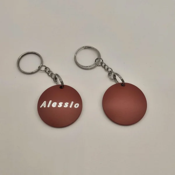 Ciondolo portachiavi tondo in alluminio personalizzabile Insinuo - immagine 22
