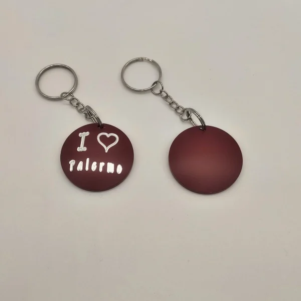 Ciondolo portachiavi tondo in alluminio personalizzabile Insinuo - immagine 21