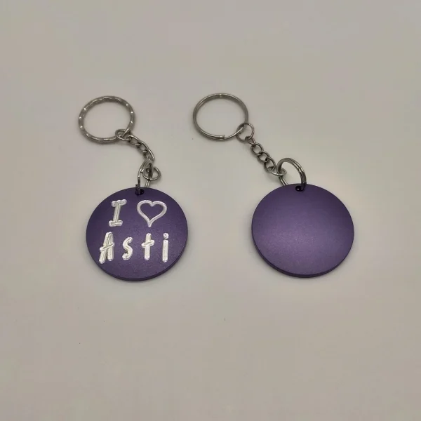 Ciondolo portachiavi tondo in alluminio personalizzabile Insinuo - immagine 19