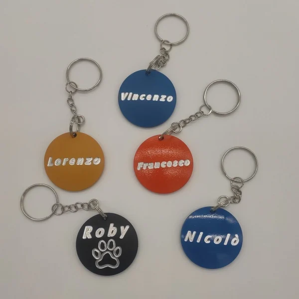 Ciondolo portachiavi tondo in alluminio personalizzabile Insinuo - immagine 15