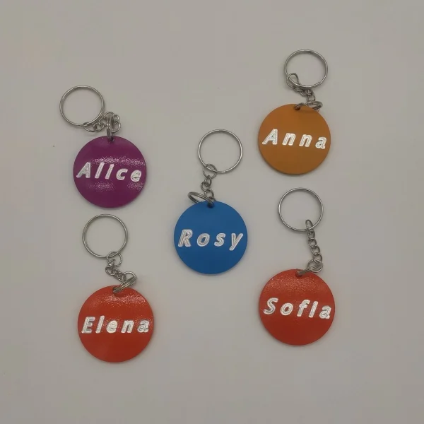 Ciondolo portachiavi tondo in alluminio personalizzabile Insinuo - immagine 14