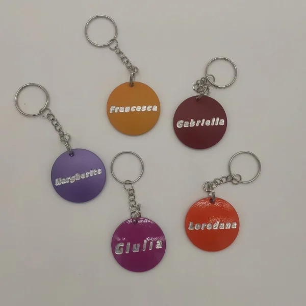 Ciondolo portachiavi tondo in alluminio personalizzabile Insinuo - immagine 13