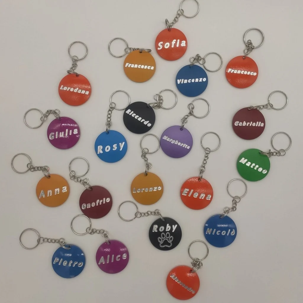 ciondolo tondo in alluminio personalizzabile