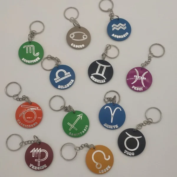 Ciondolo portachiavi tondo in alluminio personalizzabile Insinuo - immagine 5