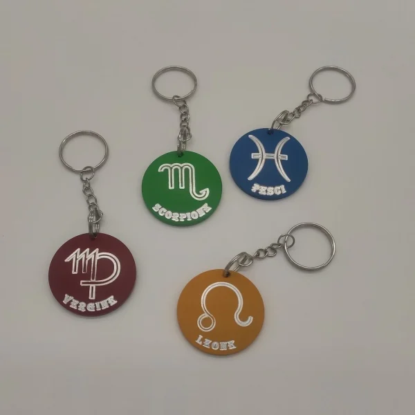Ciondolo portachiavi tondo in alluminio personalizzabile Insinuo - immagine 7