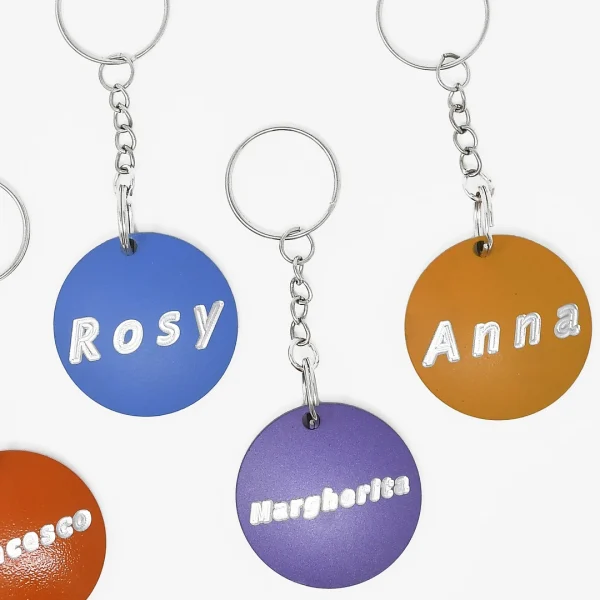 Ciondolo portachiavi tondo in alluminio personalizzabile Insinuo - immagine 3