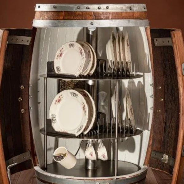 Dish – Barrique arredamento enoteca e sale degustazione con portapiatti - immagine 10