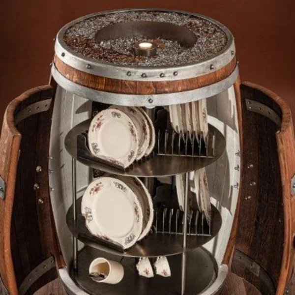 Dish – Barrique arredamento enoteca e sale degustazione con portapiatti - immagine 7