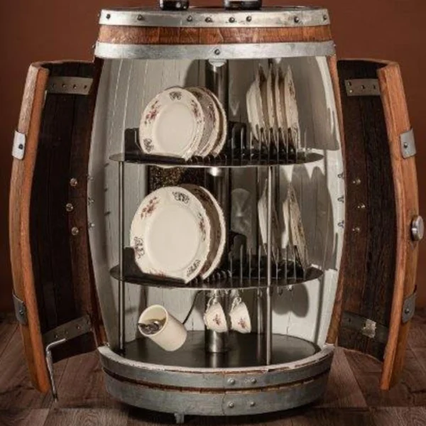 Dish – Barrique arredamento enoteca e sale degustazione con portapiatti - immagine 5