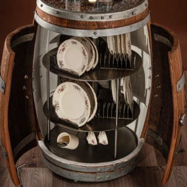 Dish – Barrique arredamento enoteca e sale degustazione con portapiatti - immagine 4
