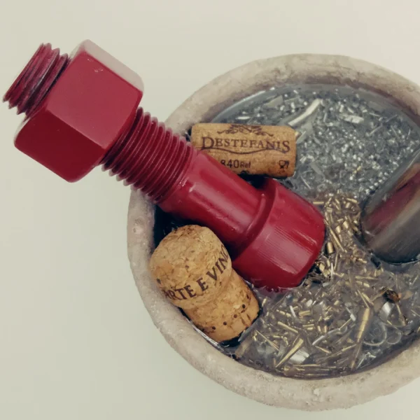 Fantasy – Vaso idea regalo con resina effetto acqua e dettagli meccanici - immagine 38