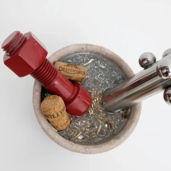 Fantasy – Vaso idea regalo con resina effetto acqua e dettagli meccanici - immagine 36