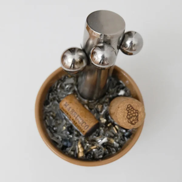Fantasy – Vaso idea regalo con resina effetto acqua e dettagli meccanici - immagine 31