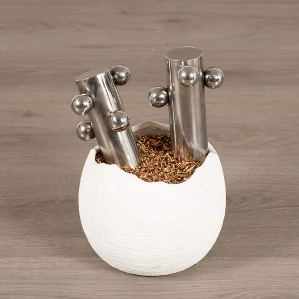 Fantasy – Vaso idea regalo con resina effetto acqua e dettagli meccanici - immagine 27