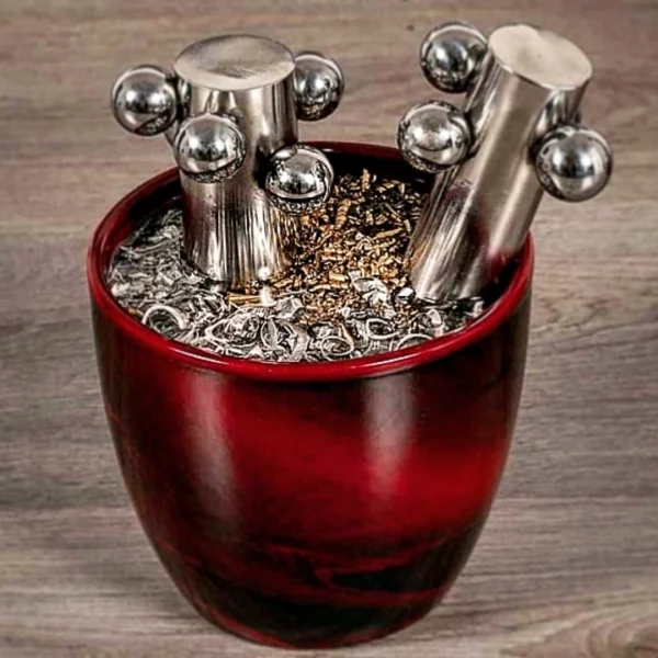 Fantasy – Vaso idea regalo con resina effetto acqua e dettagli meccanici - immagine 21