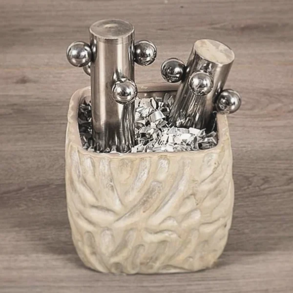 Fantasy – Vaso idea regalo con resina effetto acqua e dettagli meccanici - immagine 20