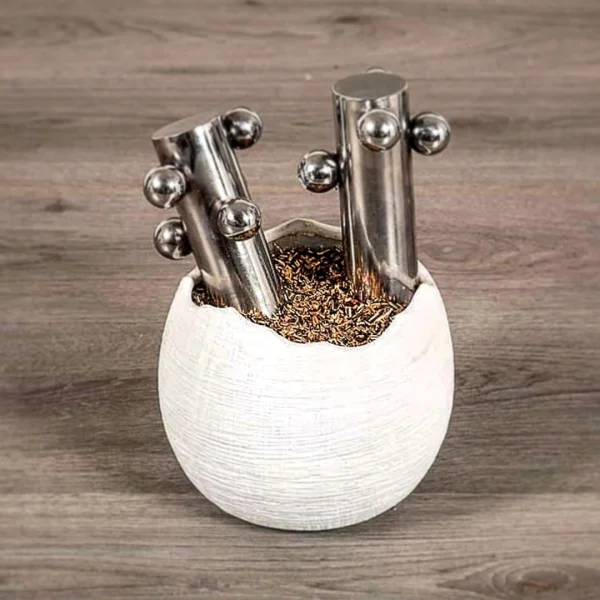 Fantasy – Vaso idea regalo con resina effetto acqua e dettagli meccanici - immagine 19