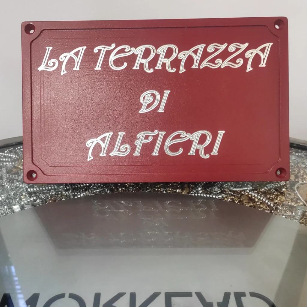 targa alluminio personalizzata