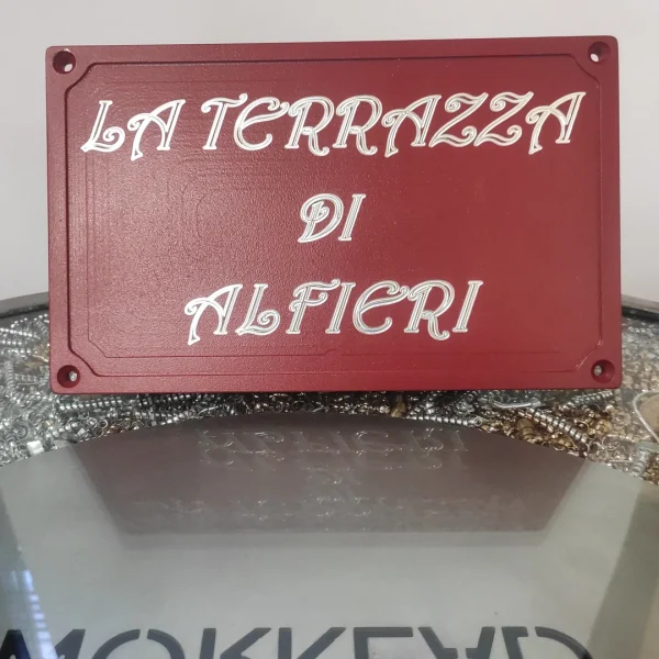 targa alluminio personalizzata