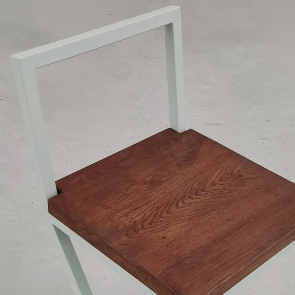 Stool – Sgabello alto design enoteca in acciaio inox e rovere - immagine 21