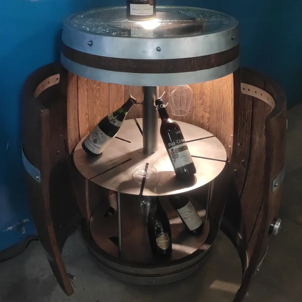 Wine – Barrique d' arredamento enoteca e cantine con porta bottiglie - immagine 22