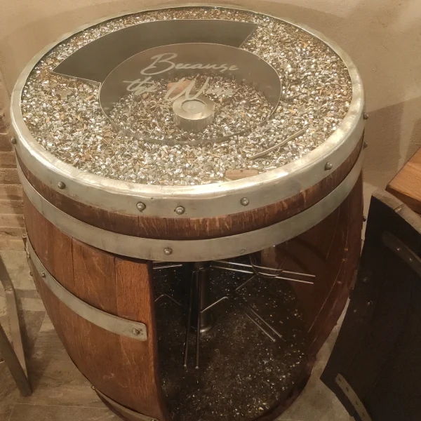 Wine – Barrique d' arredamento enoteca e cantine con porta bottiglie - immagine 17