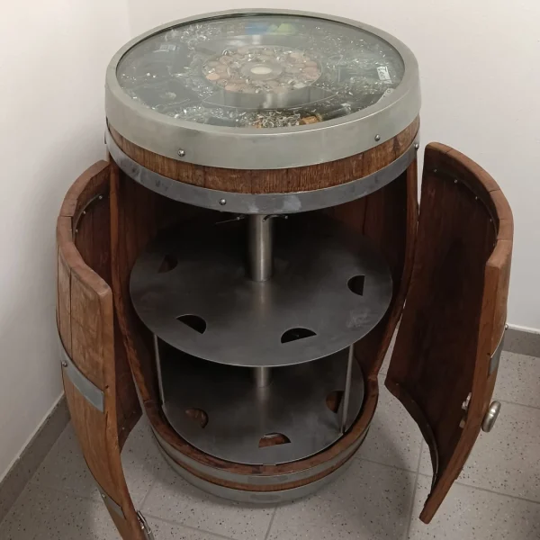 Wine – Barrique d' arredamento enoteca e cantine con porta bottiglie - immagine 10