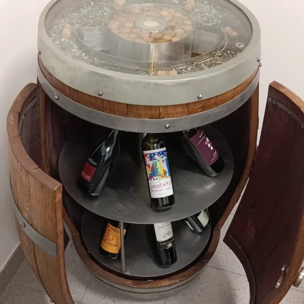 Wine – Barrique d' arredamento enoteca e cantine con porta bottiglie - immagine 9