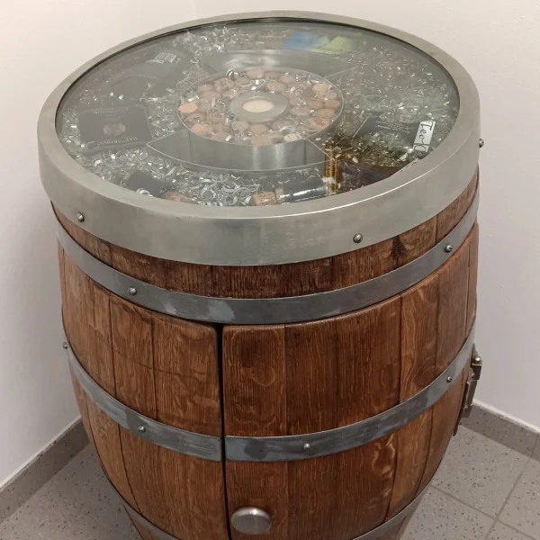 Wine – Barrique d' arredamento enoteca e cantine con porta bottiglie - immagine 8