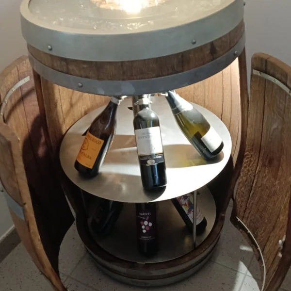Wine – Barrique d' arredamento enoteca e cantine con porta bottiglie - immagine 4