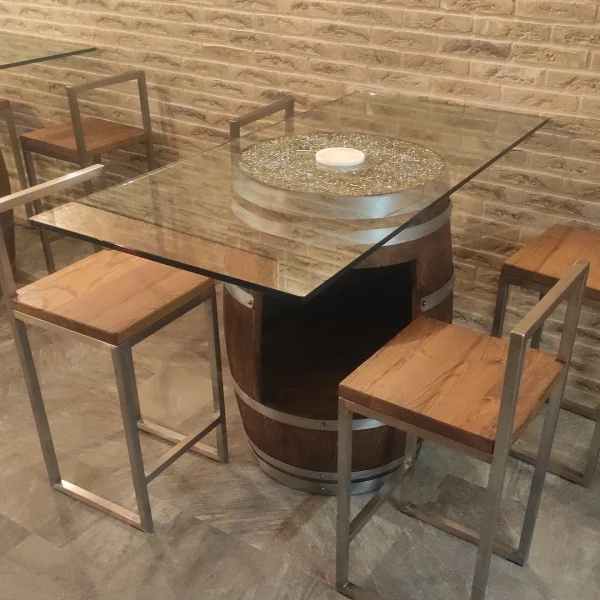Taste Tavolo Barrique Vetro Temprato da Arredo e Degustazione - immagine 18