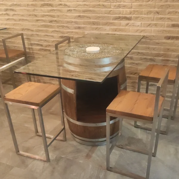 Taste Tavolo Barrique Vetro Temprato da Arredo e Degustazione - immagine 17