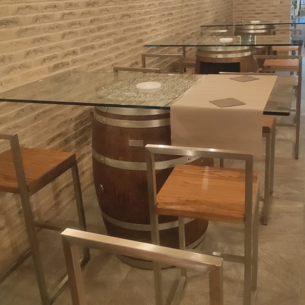 Taste Tavolo Barrique Vetro Temprato da Arredo e Degustazione - immagine 16