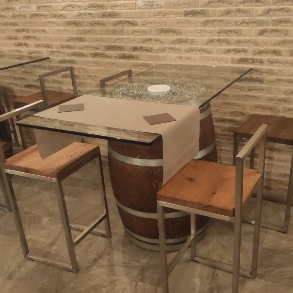 Taste Tavolo Barrique Vetro Temprato da Arredo e Degustazione - immagine 15