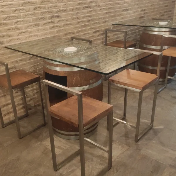 Taste Tavolo Barrique Vetro Temprato da Arredo e Degustazione - immagine 14