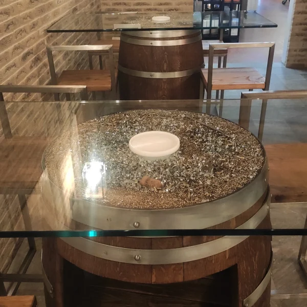 Taste Tavolo Barrique Vetro Temprato da Arredo e Degustazione - immagine 13