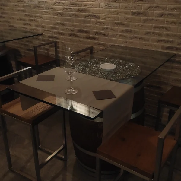 Taste Tavolo Barrique Vetro Temprato da Arredo e Degustazione - immagine 11