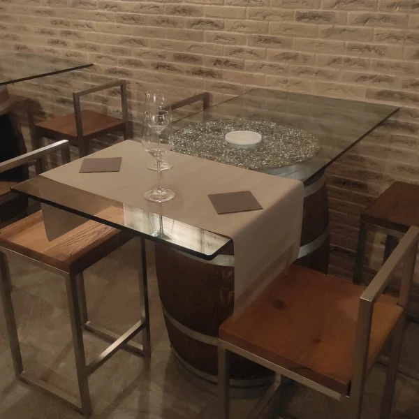 Taste Tavolo Barrique Vetro Temprato da Arredo e Degustazione - immagine 10