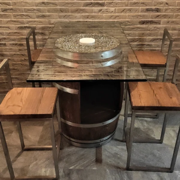 Taste Tavolo Barrique Vetro Temprato da Arredo e Degustazione - immagine 9