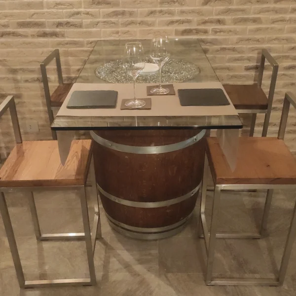 Taste Tavolo Barrique Vetro Temprato da Arredo e Degustazione - immagine 8
