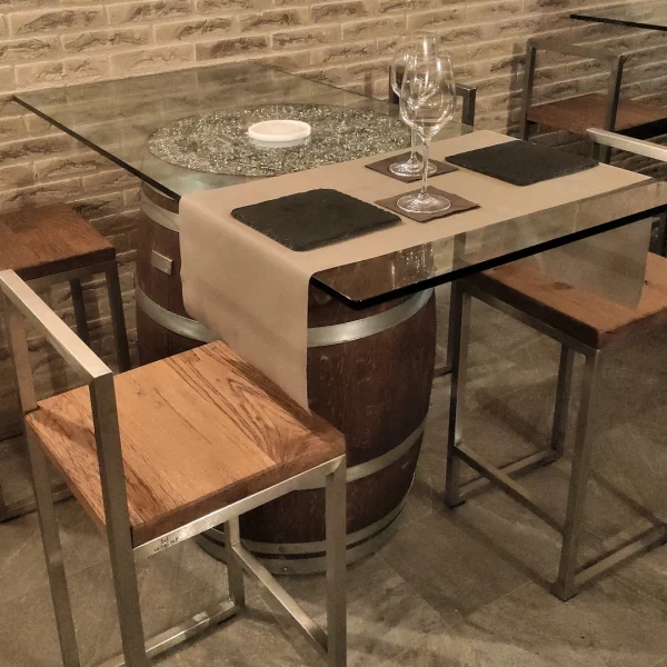 Taste Tavolo Barrique Vetro Temprato da Arredo e Degustazione - immagine 6